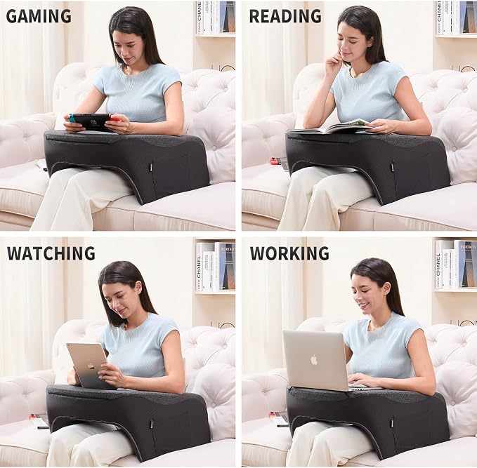 cooloo8 Reading Pillow with Armrests – Extra Large Lap Desk Pillow - Image 5