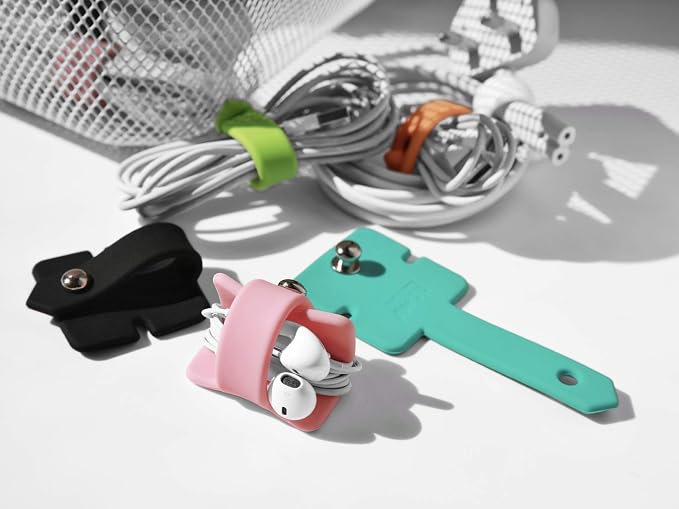 Cord Organizer Earbuds Holder Earphone Wrap Earphones Organizer Headset Headphone Earphone Wrap Winder Cord Manager Cable Winder Set of 2 - Image 8