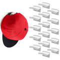Modern JP Adhesive Hat Hooks for Wall (16-Pack) - Minimalist Hat Rack Design, No Drilling, Strong Hold Hat Hangers - USA Patented, White by ModernJP