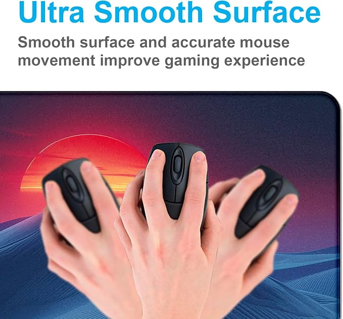 Mountain Top Scenery Mouse Pad Sunset Mountain Computer Decorative Desk Pad | Large Extended Mouse Pad; Full Desk Coverage; Waterproof Coating; Stable Anti-Slide Base For Gaming, Office, Study Daily Use - Image 5