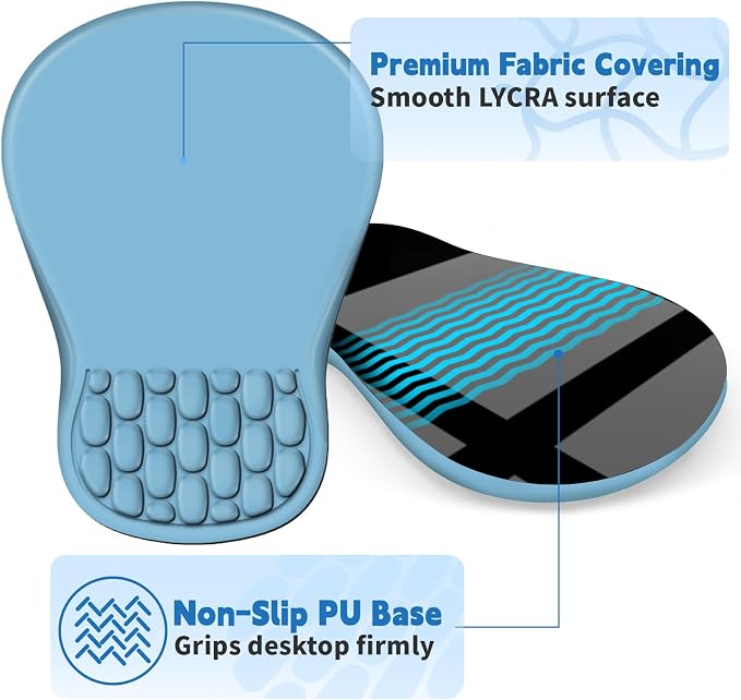 YIWEI Ergonomic Mouse Pad with Wrist Rest for Carpal Tunnel Pain Relief - Image 5