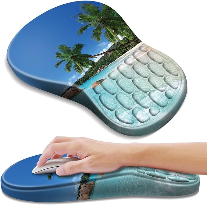 YIWEI Ergonomic Mouse Pad with Wrist Rest for Carpal Tunnel Pain Relief by Unknown