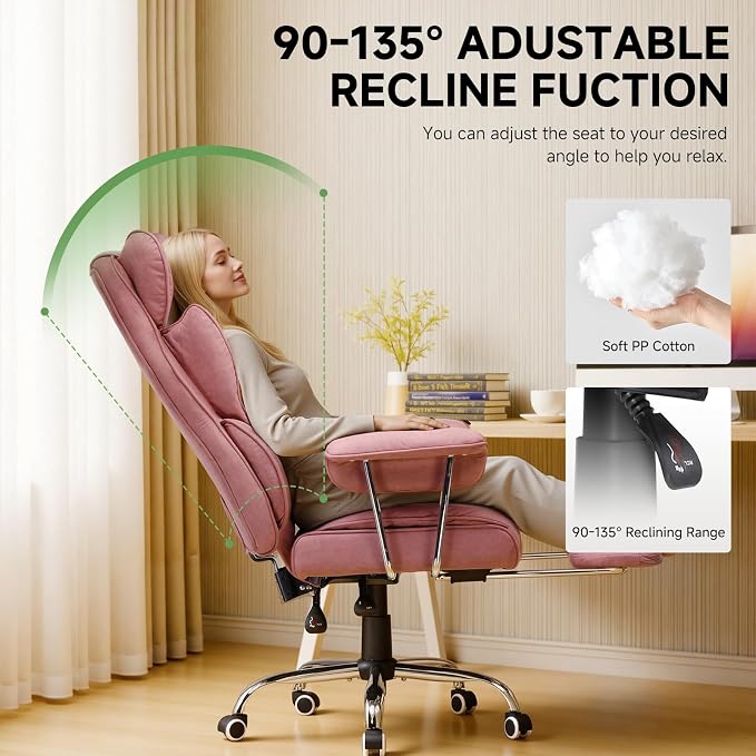 COMHOMA Big and Tall Gaming Chair with Pocket Spring Lumbar Support, Ergonomic Office Chair with Footrest, Executive Desk Chair with Outward Fixed Soft Armrests, Computer Chair with High Back, GYPK - Image 8