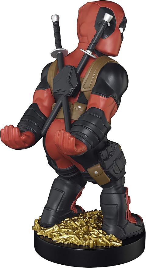 Exquisite Gaming: Marvel: Deadpool Rear View - Original Mobile Phone & Gaming Controller Holder, Device Stand, Cable Guys, Licensed Figure Red - Image 6