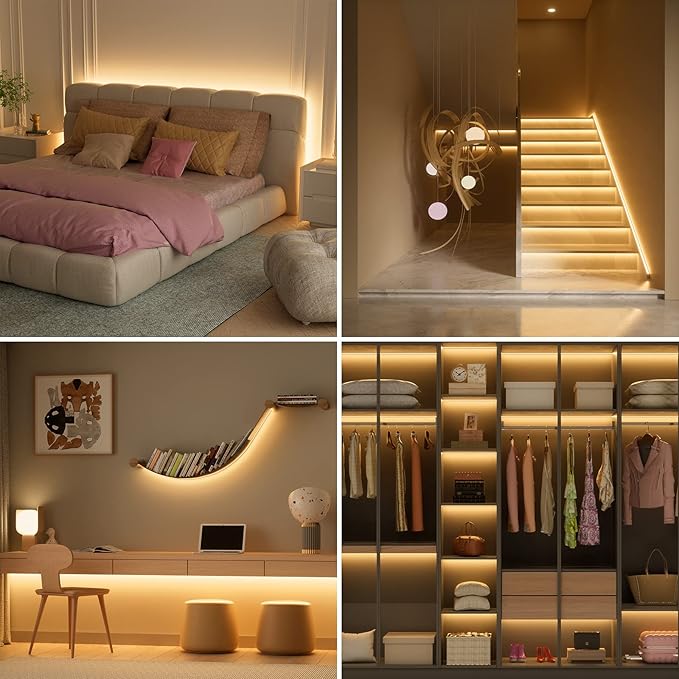 PAUTIX COB LED Strip Lights,RGBW LED Lights RGB+2700K Warm White UL Listed Dotless 24V Color Changing LED Tape Light for Ceiling,Cabinets,Bedroom,Party Lighting(Power Supply & Controller Not Included) - Image 8