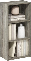 Furinno LUDER 3-Tier Book Shelf, Open Shelves Bookshelf, French Oak by Furinno-FitsYourSpaceFitsYourBudget