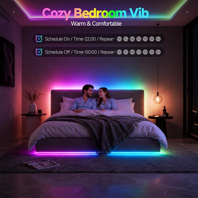 TV LED Backlight, 16.4ft RGB Strip Lights for 65-85 Inch TVs, App Control - Image 6