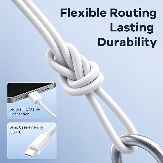 Superer 5 ft USB C Charging Cable Fit for PS5 Controller, PlayStation 5 DualSense, Xbox Series X/S Controllers, Xbox Elite Series 2 (Model 1914 1797), Fast Charger & Data Sync Replacement Cord, White - Image 5