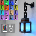 LOUHH Pixelated Lantern Night Light, 16 Color LED Wall Night Light with Remote Control - Rechargeable Retro Pixel Style Table Lamp for Game Room Kids Room Decor and Children's Gifts by LOUHHNight-Lights