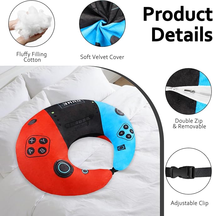 Crafting Pillow for Crocheting, Crochet Pillow for Lap Support, 12 Fun Print Styles, Ergonomic Arm Support, For Bed, Floor, Chair Comfort, Pain Relief and Fatigue for Gaming and Woking (Game ) - Image 7