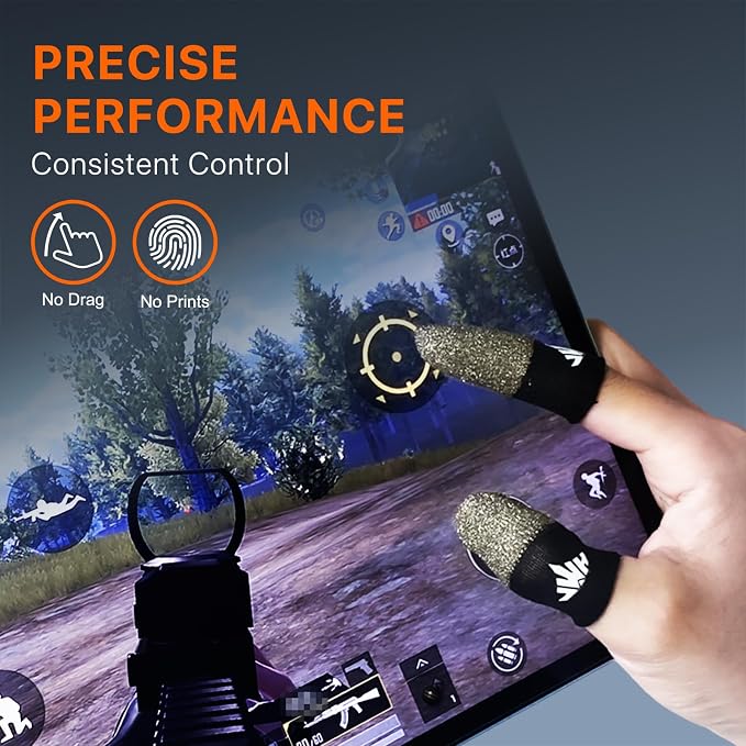 20 Pack Pure Silver Gaming Finger Sleeves Anti Slip Sweat Proof Covers Mobile Phone Gaming Gloves 0.15mm Dedales Gamer Profesionales Sensitive Touch Durable Gaming Thumb Sleeve for Pubg - Image 2