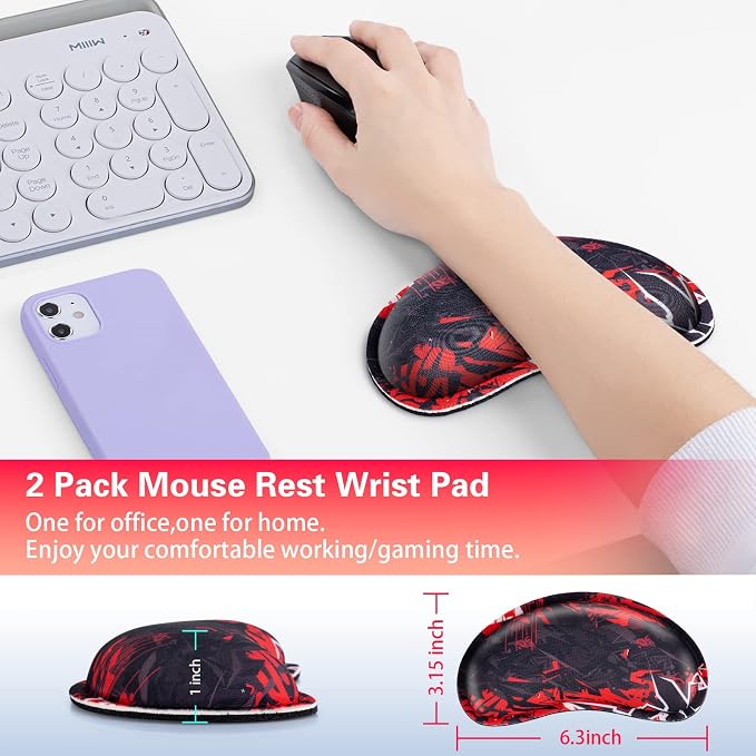 Mouse Wrist Rest, Canjoy 2 Pack Wrist Rest for Mouse Memory Foam Wrist Pad - Image 7