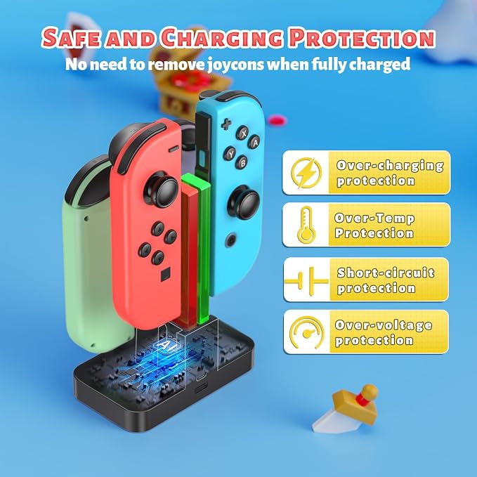 FASTSNAIL Switch Controller Charging Dock for Nintendo Switch for JoyCons - Image 4