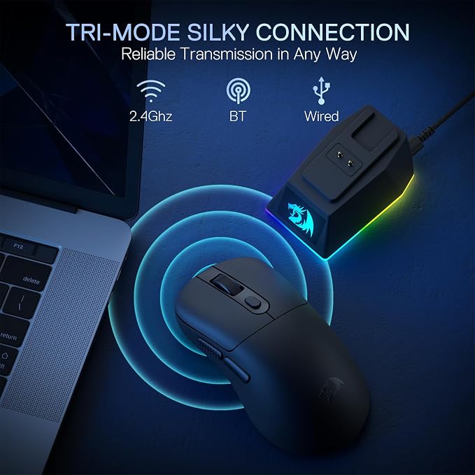 Redragon M998 Wireless Optical Gaming Mouse 24000 DPI Remapping Keys - Image 3