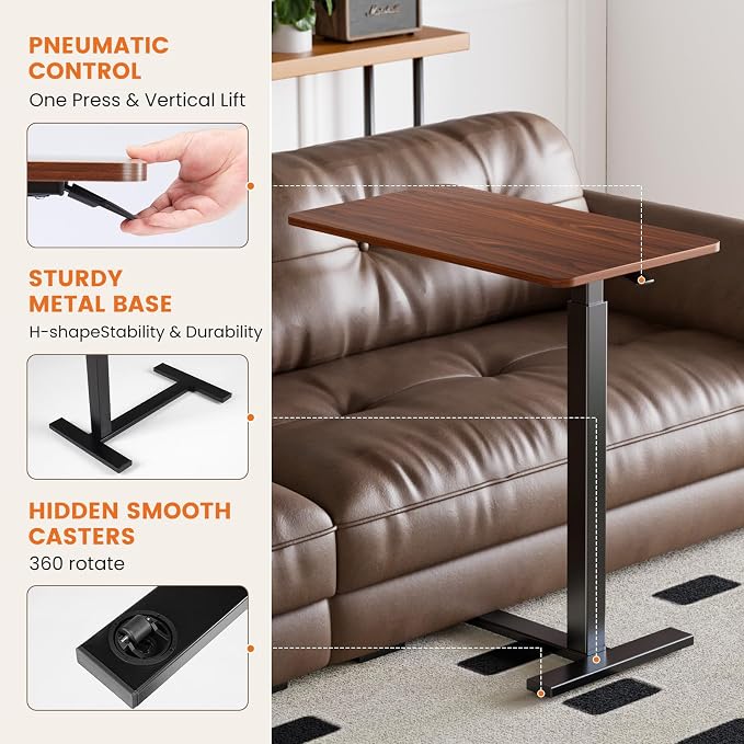 Sweetcrispy Overbed Table, Bedside Table, Storage Shelf - Image 4