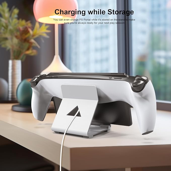 Levigo Game Controller Desktop Holder Stand Compatible with PlayStation Portal/ASUS ROG Ally/Steam Deck/Switch, Gaming Accessories Game Controller Host Bracket (White) - Image 5
