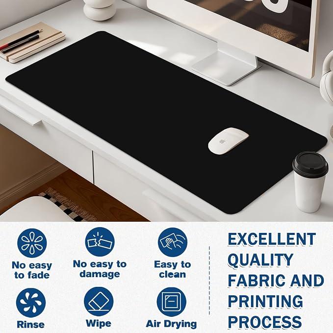 Mouse Pad Gaming - Desk Mat for Keyboard and Mouse - Large Mouse Pad for Desk, Mousepad (35.4" X 15.7") with Non-Slip Base, Desks Pad Mat Office and Home - Image 3