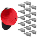 Modern JP Adhesive Hat Hooks for Wall (16-Pack) - Minimalist Hat Rack Design, No Drilling, Strong Hold Hat Hangers - USA Patented, Gray by ModernJP