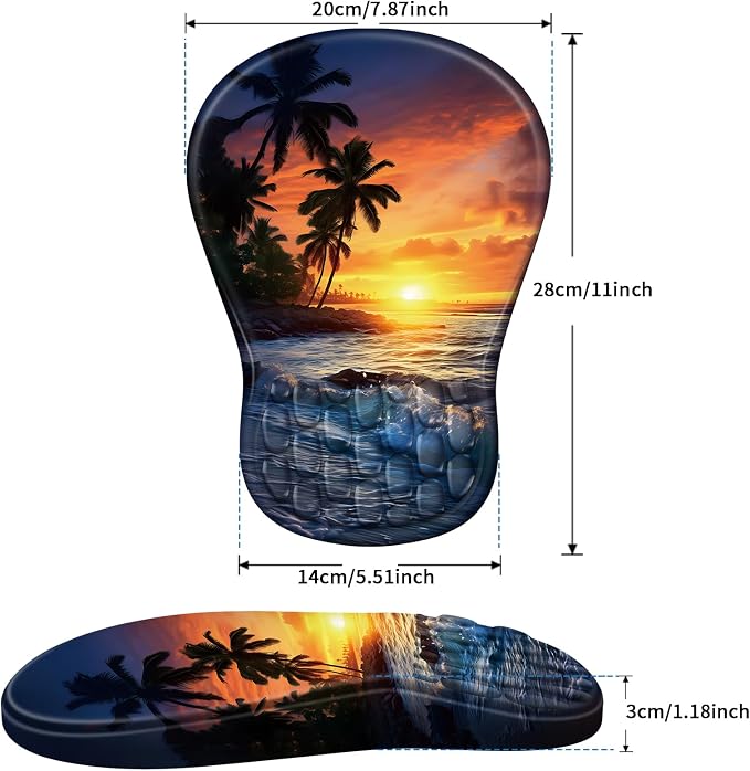 YIWEI Ergonomic Mouse Pad with Wrist Rest for Carpal Tunnel Pain Relief - Image 6