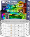 AILBTON 200ft Outdoor LED Strip Lights Waterproof,IP68 Outside Led Light Strips Waterproof with Bluetooth App Remote Control,Music Sync RGB Exterior Led Rope Lights,for Balcony,Deck,Roof,Garden,Pool by AILBTON