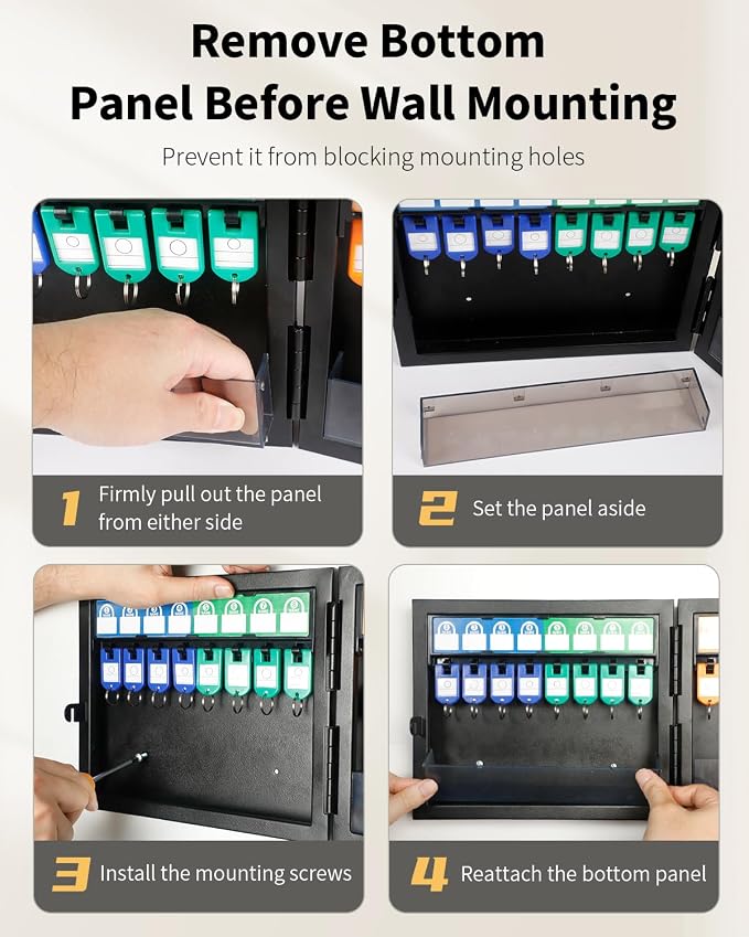 Uniclife 16 Keys Key Lock Box, Wall Mount Key Box, Key Cabinet - Image 3