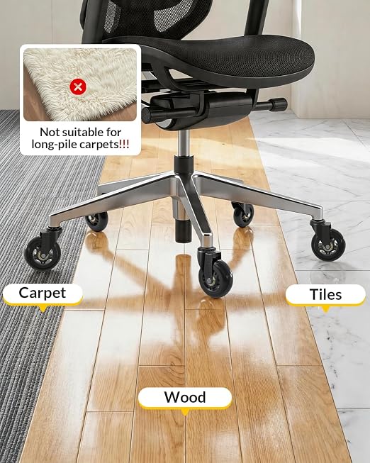 HOLKIE Office Chair Wheels Roller Blade Caster 11x22mm All Black 3 Inch Chair Wheels for Office Rubber Rolling Set of 5 for Carpet Hardwood Floors Gaming Smooth & Silence Gliding - Image 5