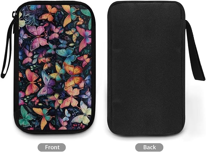 Colorful Butterfly Print Electronic Organizer Pouch Bag, Travel Cable Organizer Bag Multifunctional Case for Cable, Cord, Charger, Hard Drive, Earphone - Image 3