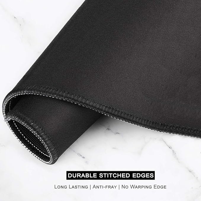 Auhoahsil Large Mouse Pad, Full Desk XXL Extended Gaming Mouse Pad 35" X 15", Waterproof Desk Mat w/Stitched Edge, Non-Slip Laptop Computer Keyboard Mousepad for Office & Home, Colorful Marble Design - Image 5