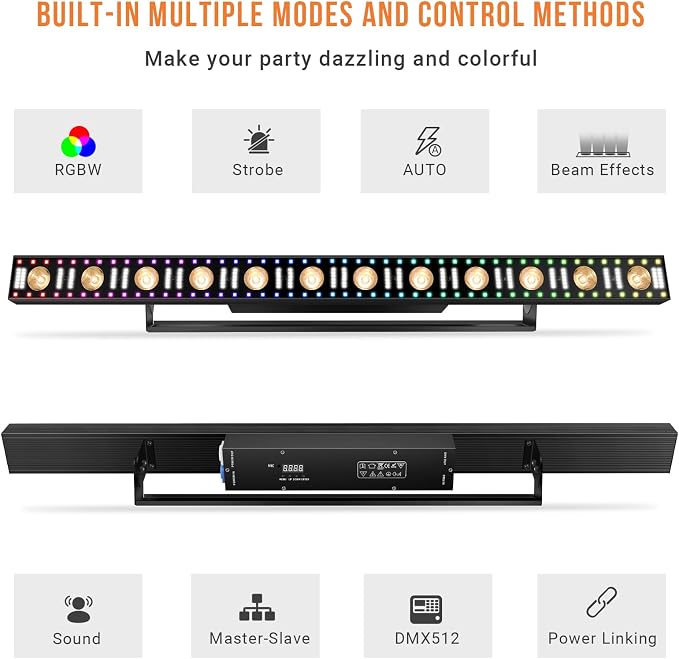100W 264LED Stage Wash Light Bar for DJ Party - Image 5