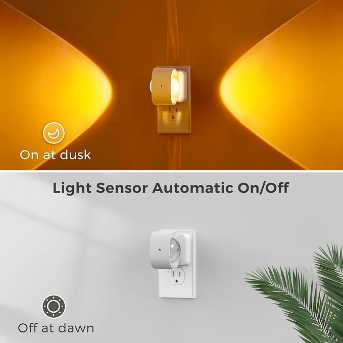 L LOHAS LED Night Light Projector, Night Lights Plug into Wall 3CCT - Image 3