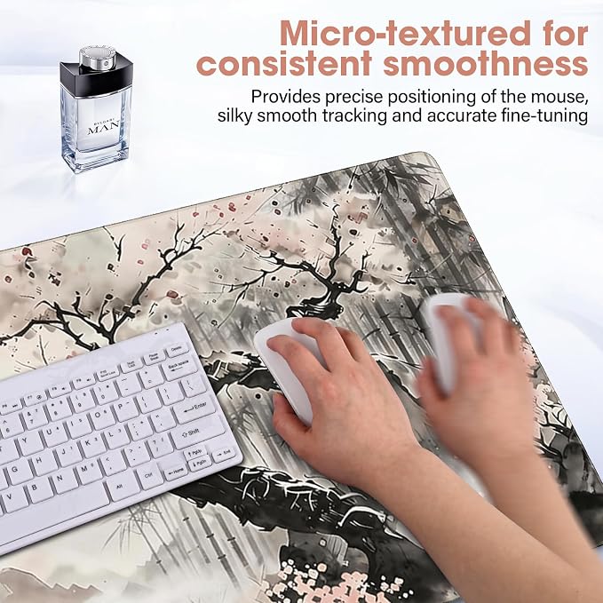 Desk Pad 31.5x15.7 Inch for Computer - Large Mouse Pad, Bamboo | Non Slip Base Smooth Surface for Optical and Laser Mouse - Image 4