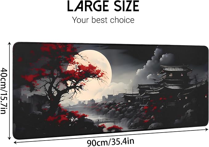 FreeNook Mouse Pad Gaming Mousepad,Large Mousepads for Keyboard and Mouse with Non-Slip Rubber Base,Suitable for School,Office,Home,35.4 x 15.7 Inch - Image 2