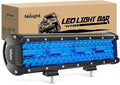 Nilight 12 Inch LED Light Bar Blue Triple Row 240W Spot Flood Combo 30000LM Driving Boat Off Road Fishing Hunting Emergency Safety Lighting for UTV Pick-up Van Tractor by Nilight