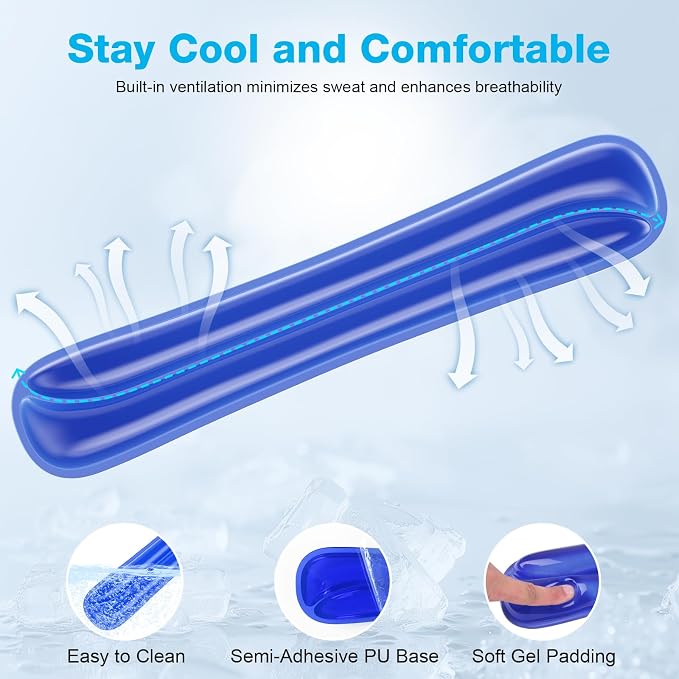 Gel Wrist Rest Mouse Pad Set, Ergonomic Support for Office Gaming - Image 4