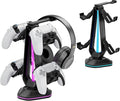 Saitake RGB Controller Holder with 9 Light Modes,Controller Stand with 2 USB Ports,Headset Stand for Desk-Headphone Holder Suitable for Xbox PS4 5 Switch Controllers Gaming Room Deco by Unknown