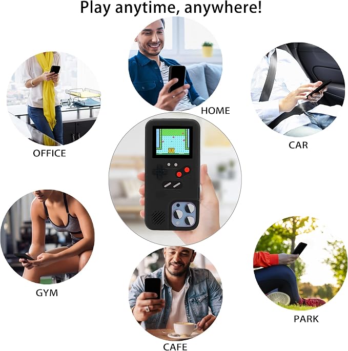 Gameboy Case for iPhone 11 Pro Max,Handheld Retro 36 Classic Games,Color Video Display Game Case for iPhone,Anti-Scratch Shockproof Phone Cover for iPhone Black - Image 3