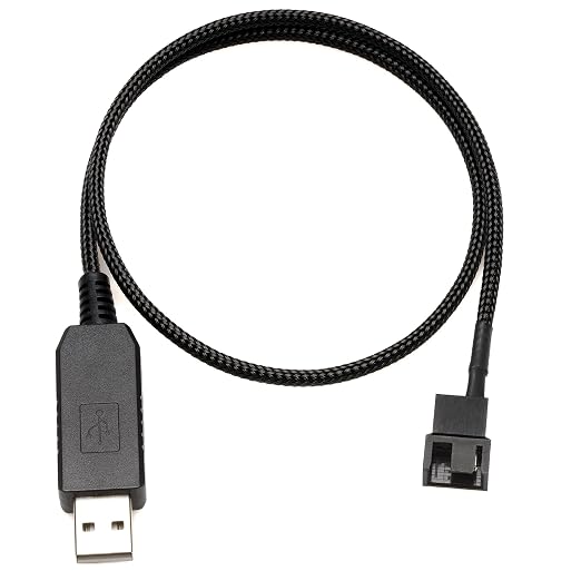 CRJ 12V Step-Up USB Fan Power Adapter Cable - 24-inch (60cm), Black Sleeved - Full Fan Speed Adapter for 3-Pin & 4-Pin PC Cooling Fans (Pack of 3) - Image 2
