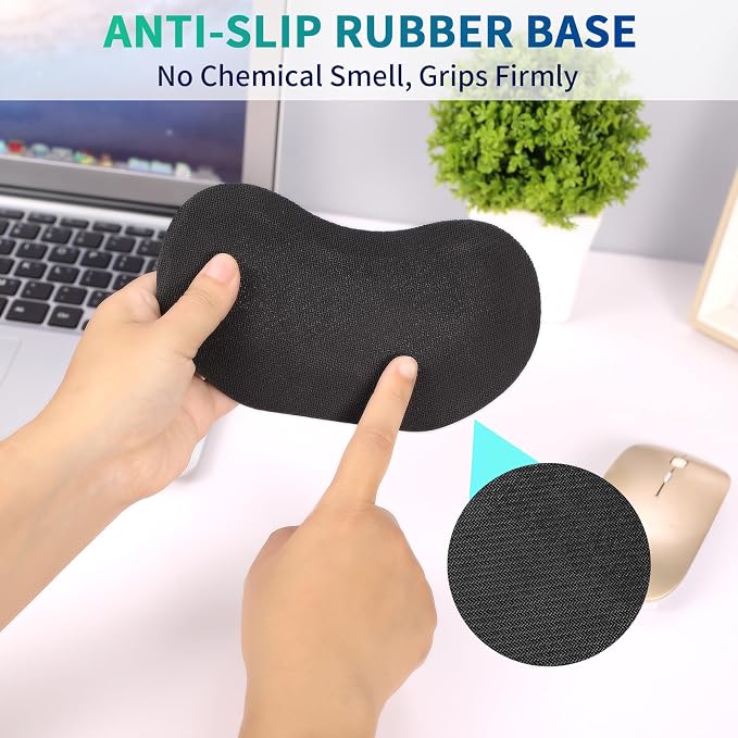 TIDALSOIL 2-Piece Keyboard and Mouse Wrist Rest Pad Set, Black - Image 4