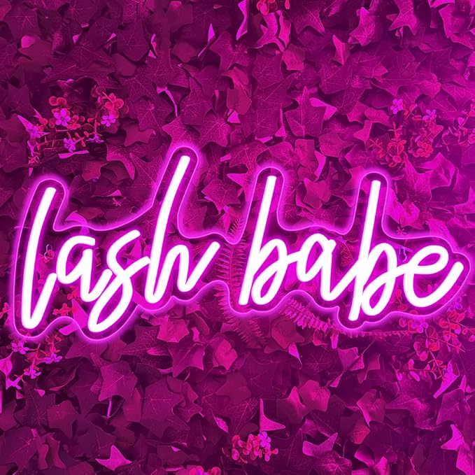 Lash Babe Neon Sign for Wall Decor, Beautiful Pink Lashes Baby Neon Sign for Lash Room Decor, LED Light Sign for Lash Salon, Beauty Room, Nails Hair Bar, Gift for Girls - Image 3
