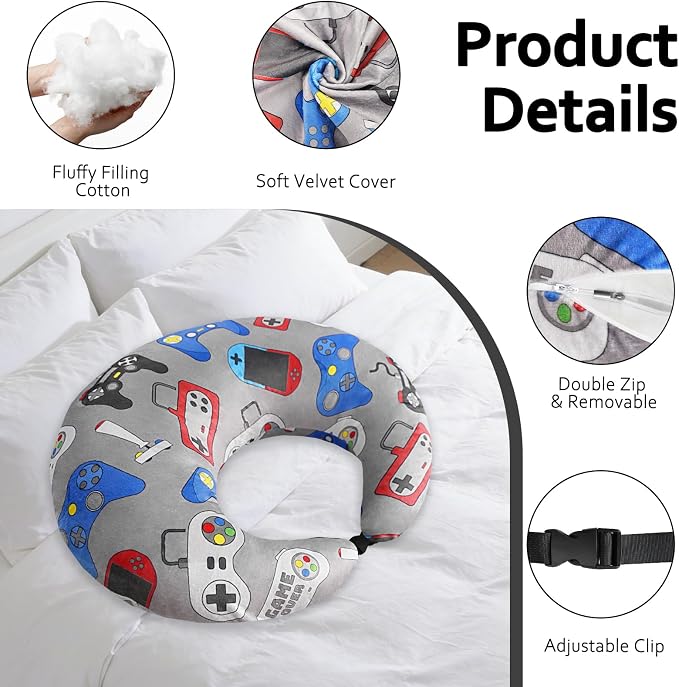 Crafting Pillow for Crocheting, Crochet Pillow for Lap Support, 12 Fun Print Styles, Ergonomic Arm Support, For Bed, Floor, Chair Comfort, Pain Relief and Fatigue for Gaming and Woking (Button) - Image 7