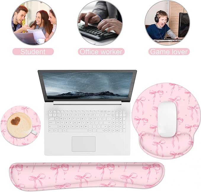 Ergonomic Mouse Pad with Wrist Rest and Keyboard Wrist Rest, Mousepad - Image 8