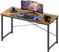 OLIXIS 40 Inch Computer Office Desk for Small Spaces, Writing Gaming Work Desk Modern Study Table with Storage Bag & Headphone Hook Home Bedroom, Rustic Brown by OLIXIS