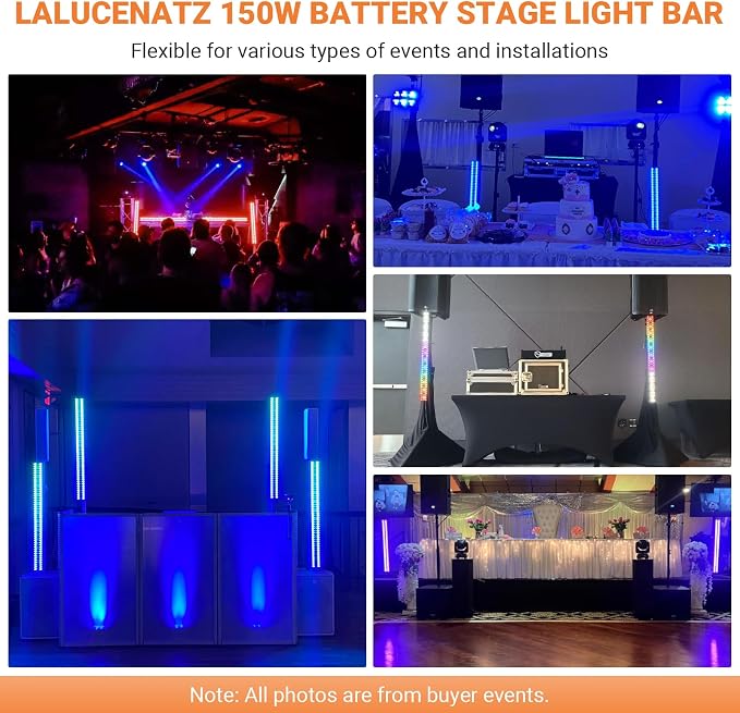 Battery Powered 150W 240LED Stage Wash Light Bar for DJ Party - Image 6