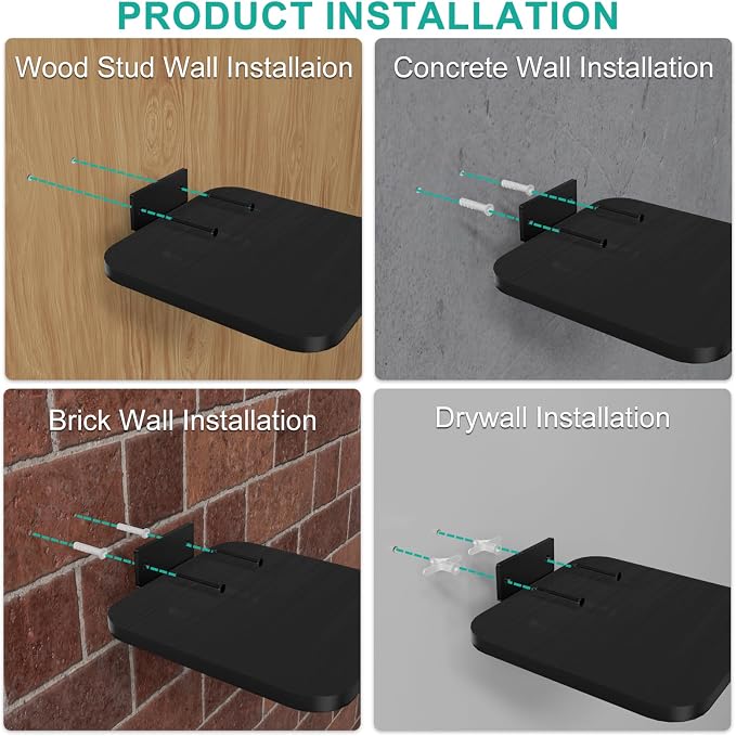 WALI Surround Sound Speaker Wall Mount, 1 Pair Heavy Duty Floating Shelf - Image 7