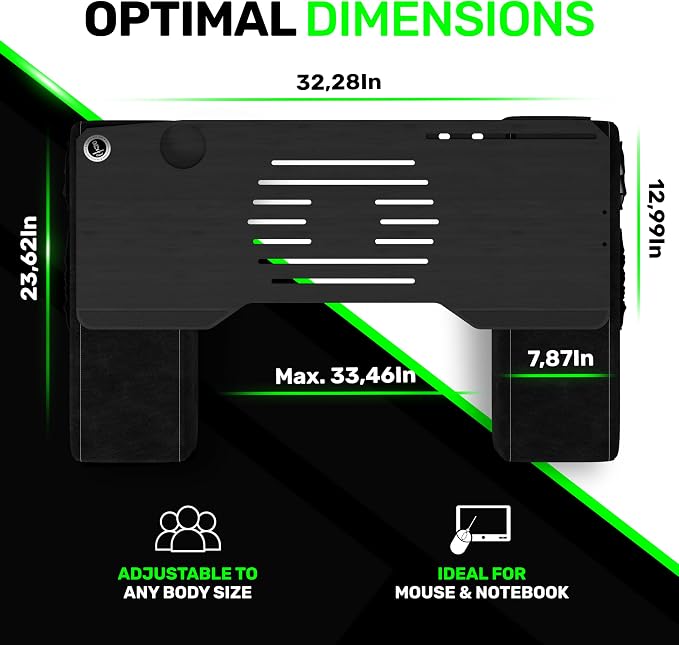 Couchmaster CYBOSS, Extra Wide Laptop Stand for Couch and Bed, Ergonomic Design with Cushions, Lap Desk for Notebooks up to 18 Inches, You are The Big Boss! The CYBOSS! - Image 4
