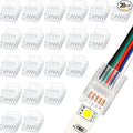 Flutesan 20 Pcs 4 Pin 12 mm LED Strip Connector RGB Lights by Flutesan