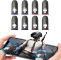 8 Pack Gaming Finger Sleeves for Mobile Gaming,Smooth Feel,Anti Sweat,Ultra Thin,0.3mm Silver Fiber,zhicom Finger Sleeves Fit All Touchscreen Devices,Gaming Finger Gloves for PUBG COD Dedales Gamer by Unknown