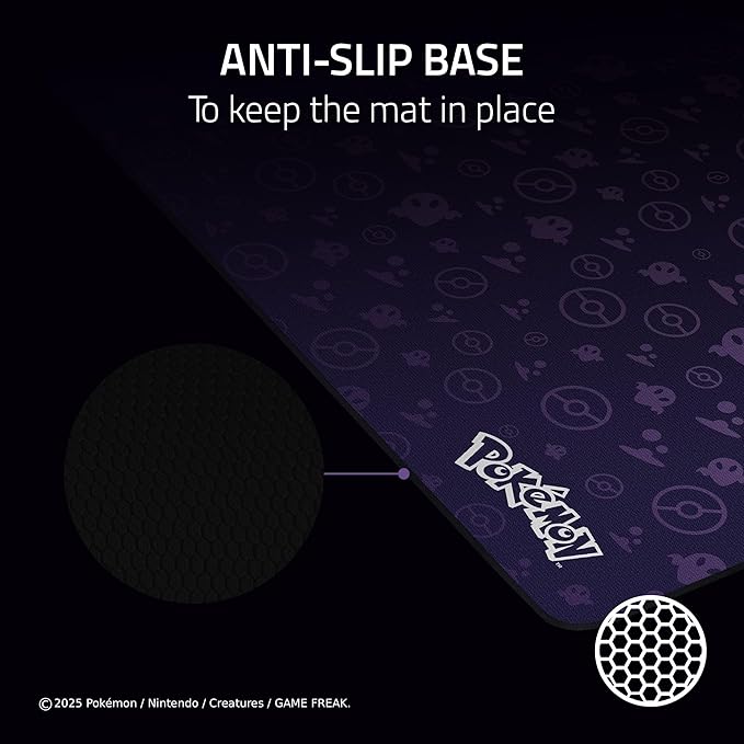 Razer Gigantus V2 XXL Gaming Mouse Pad, Gengar Edition | Textured Micro-Weave Cloth Surface, Thick, High-Density Rubber Foam, Anti-Slip Base - Image 4