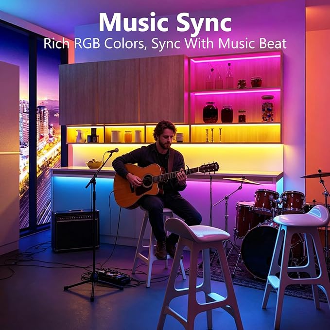DAYBETTER LED Strip Lights 110ft 1Roll RGB Music Sync Smart App Control - Image 3
