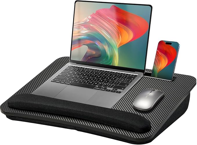 HUANUO Laptop Lap Desk with Cushion, Fit up to 15.6" Laptop, Black - Image 8